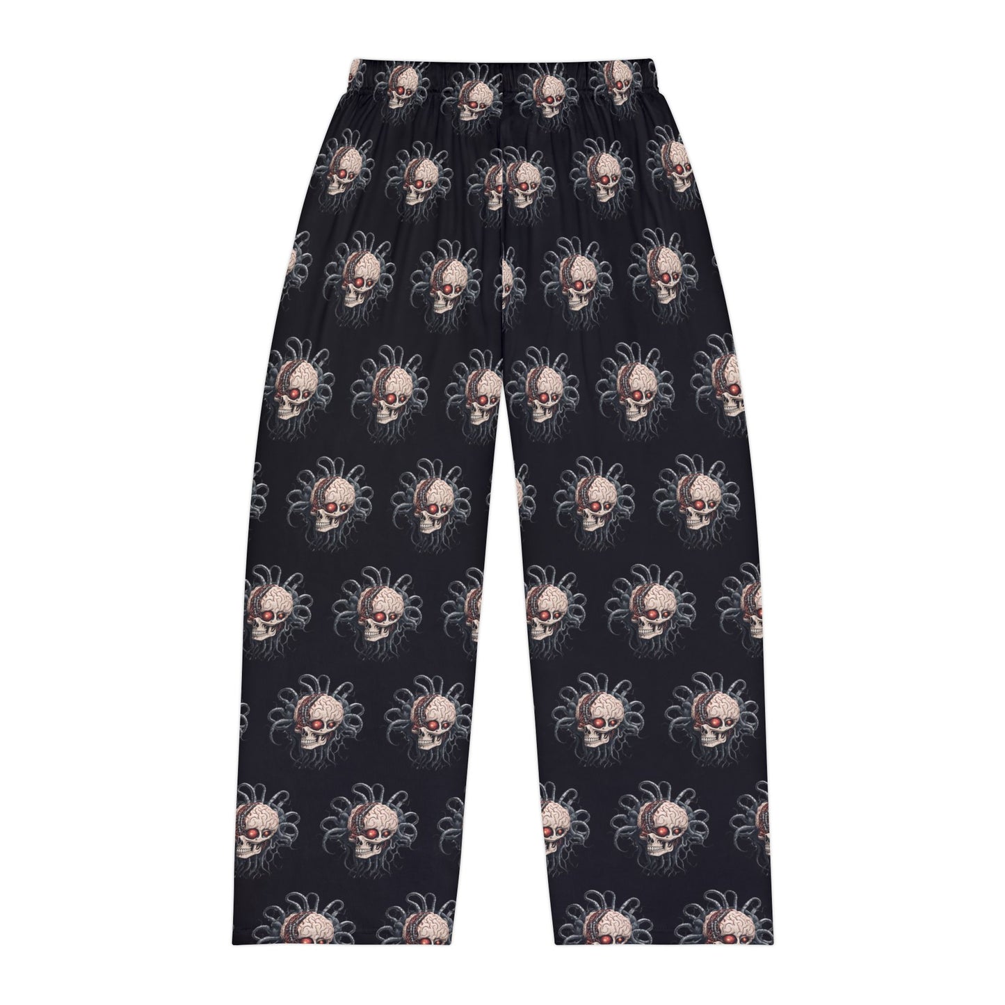 Contra Video Game Inspired Men's Pajama Pants | Cyborg Alien Tentacle Robotic Brain Skull Bottoms | Retro Game Lovers Sleep Wear Gift