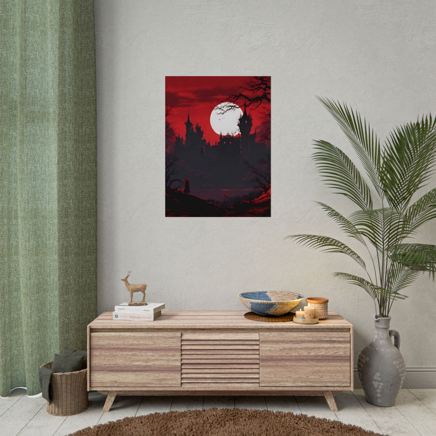 Castlevania Belmont Video Game Room Inspired Wall Decor | A Journey Into Horrid Evil Poster | Dracula Castle Vampire Night Wall Hanging