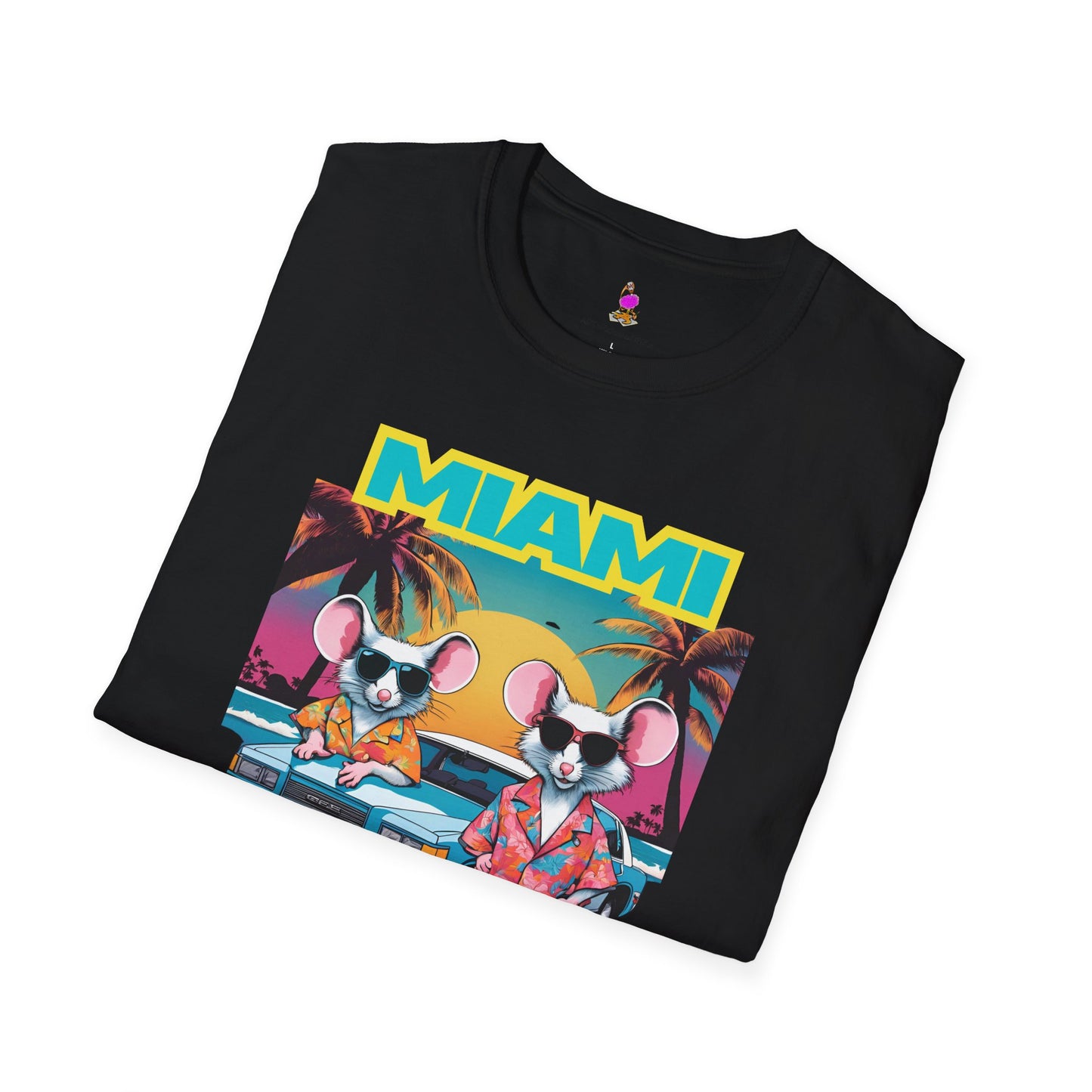 Miami Vice 80s TV Spoof T-Shirt, Funny Miami Mice Parody Shirt, Television Humor Tee, Unisex Softstyle Top, Retro Series Graphic Tee