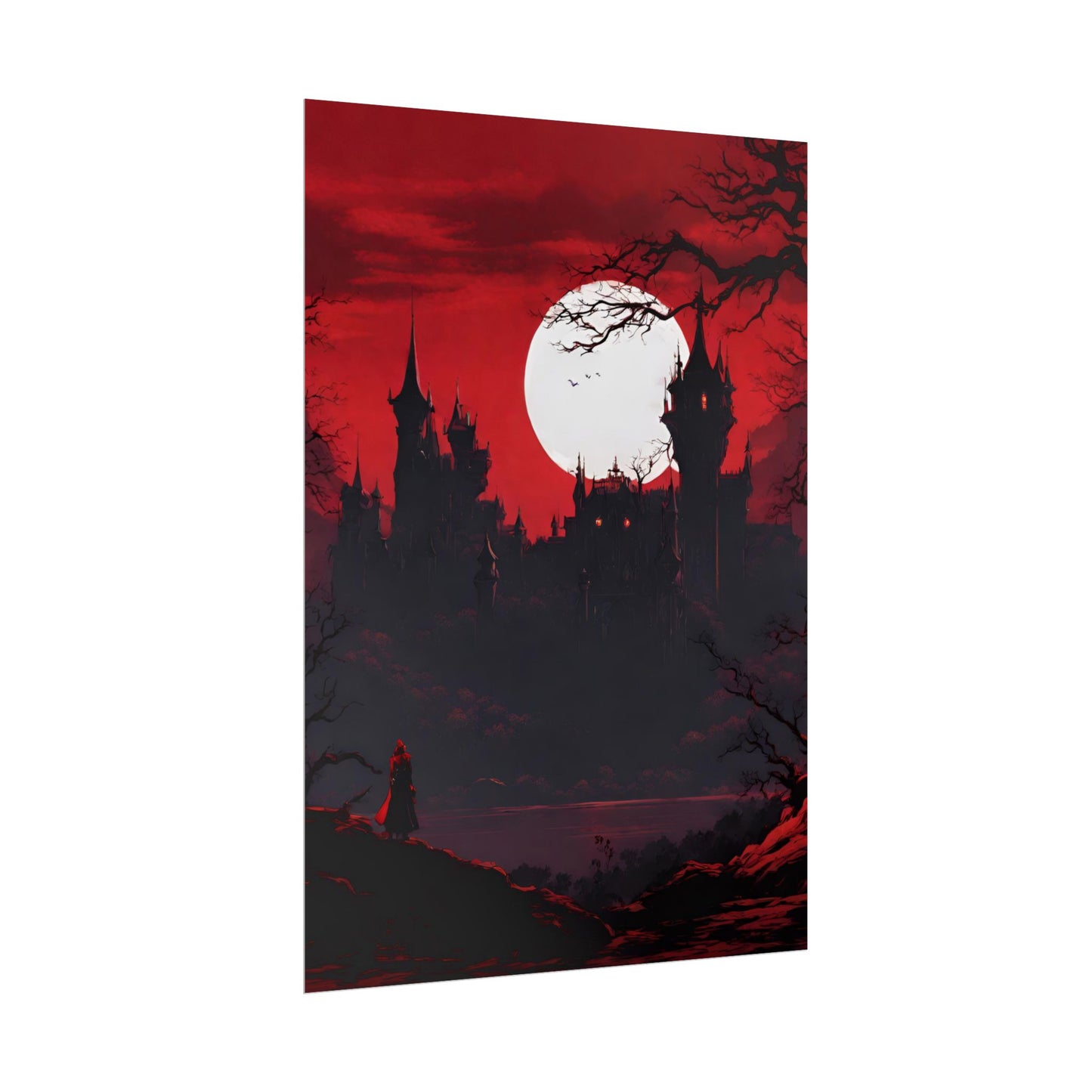 Castlevania Belmont Video Game Room Inspired Wall Decor | A Journey Into Horrid Evil Poster | Dracula Castle Vampire Night Wall Hanging
