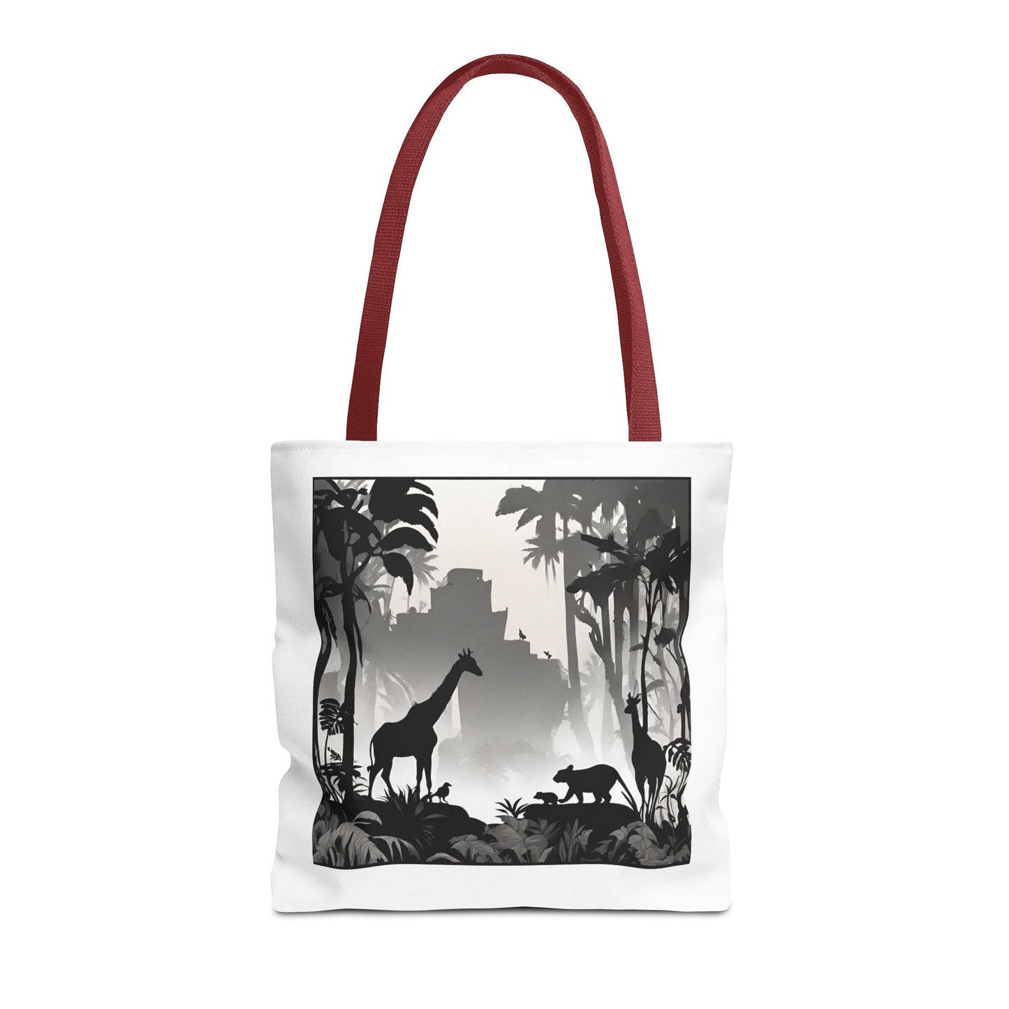 Giraffe Tote Bag | Savannah Forest Grocery Bag | Shadow Giraffes Nature Scene Travel Tote | Daily Office Traveler Tote Bag