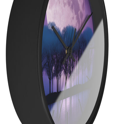 TRANQUILITY UNDER THE VIOLET MOON Wall Clock