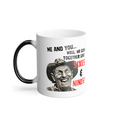Funny Coffee Mug | Hillbilly Valentine Cup | Sexual Humor 69 Color Changing Mug | Funny Gifts for Him | Valentines Day Gift for Her