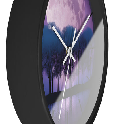 TRANQUILITY UNDER THE VIOLET MOON Wall Clock