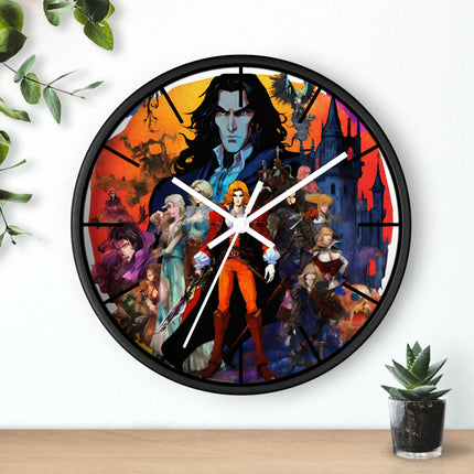 THE FACE OF HIDDEN EVIL OVERSHADOWS THE DUSK Video Game Inspired Abstract Collage Wall Art Clock