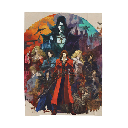 EVIL PRESIDES OVER THE ECLIPSE OF FATE Video Game Inspired Abstract Collage Blanket