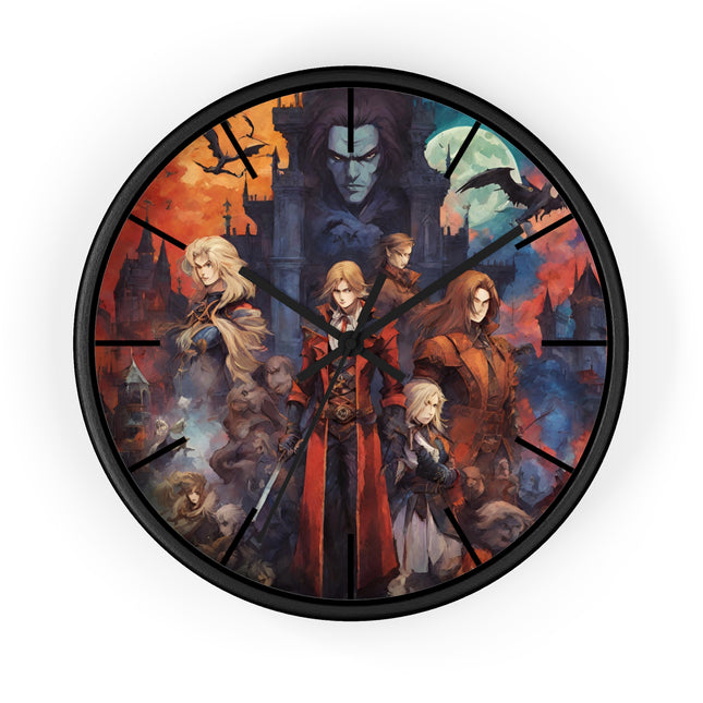 ALLIANCE AGAINST THE FORCES OF DARKNESS Video Game Inspired Abstract Collage Wall Art Clock