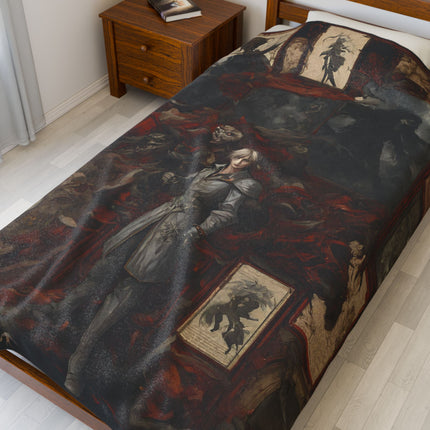 PORTRAITS OF INEVITABLE LEGACY Video Game Inspired Abstract Collage Blanket