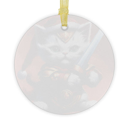 KITTEN WARRIOR Christmas Ornament