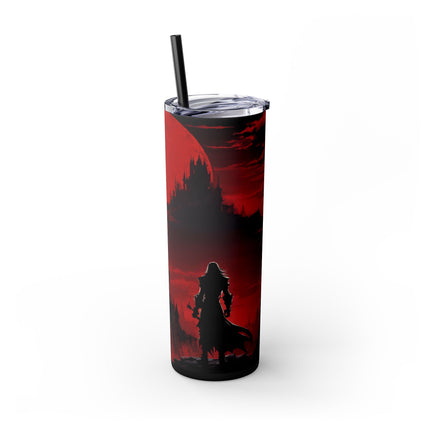 STANDING AT THE PRECIPICE OF EVIL - Video Game Inspired Insulated Skinny Tumbler