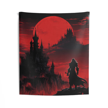 STANDING AT THE PRECIPICE OF EVIL Video Game Inspired Wall Tapestry