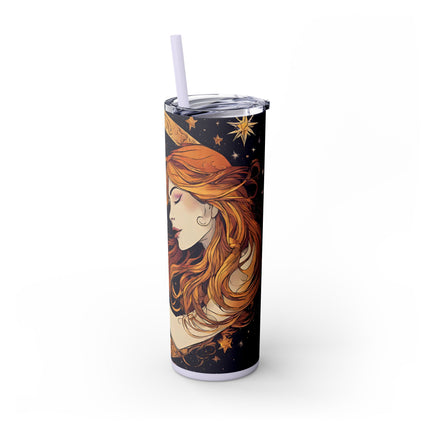 MOON SHAPING GODDESS Skinny Tumbler - Lunar Celestial Beauty Cup
