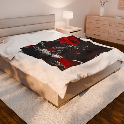 STANDING AT THE PRECIPICE OF EVIL Retro Vampire Castle Blanket - Vintage Video Game Inspired Throw