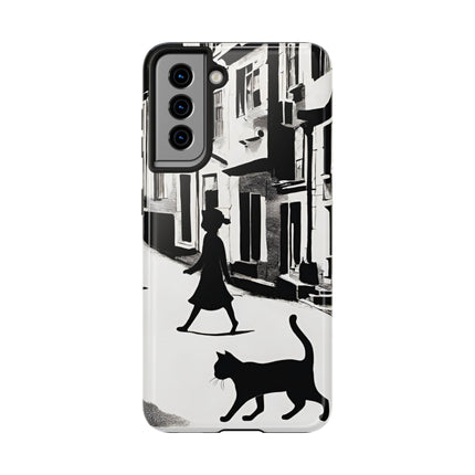 VINTAGE CITY CAT ALLEY WAY Phone Case