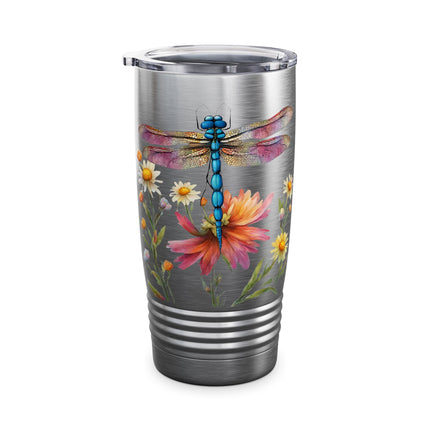 DRAGONFLY FLOWER GARDEN Tumbler