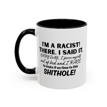Funny Office Coffee Mug, Racist Humor Gift, Job Hater, Work Place Sucks, Shithole Employer Cup, Mens and Women Employee Mug