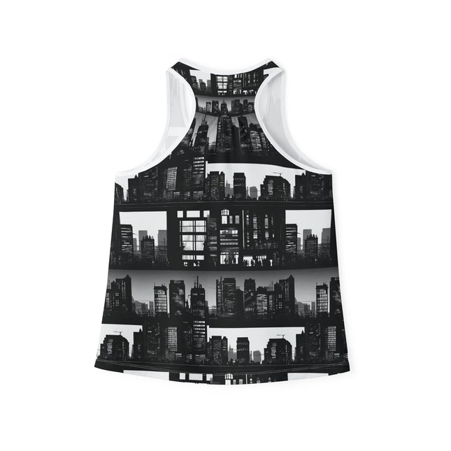 City Night Life Skyline Womens Tanks | Relax Tanks or Yoga Sleeveless Top | Girls Weekend Lounge Tank Shirt | Comfort Workout Gift