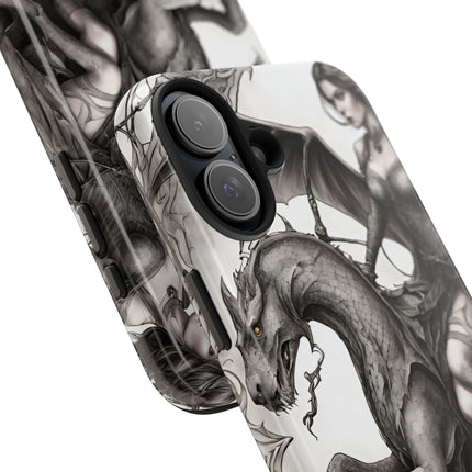 DRAGON AND MORPHING REPTILIAN BEAUTY Phone Case