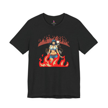 MANIPULATING THE FLAMES OF DESIRE T-Shirt - Anime Girl Fire Art Tee