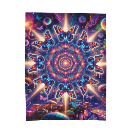 KALEIDOSCOPE OF THE MONARCHS Psychedelic Blanket