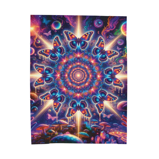 KALEIDOSCOPE OF THE MONARCHS Psychedelic Blanket