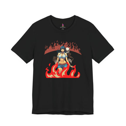 MANIPULATING THE FLAMES OF DESIRE T-Shirt - Anime Girl Fire Art Tee