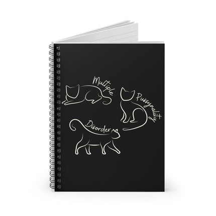 Multiple Personality Disorder Cat Spiral Notebook Funny Book Rule Line Paper A5 6x8 Inch Size Journal Cat Lovers Gift