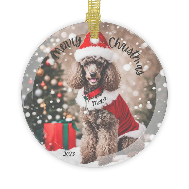 PERSONALIZED POODLE Christmas Ornament