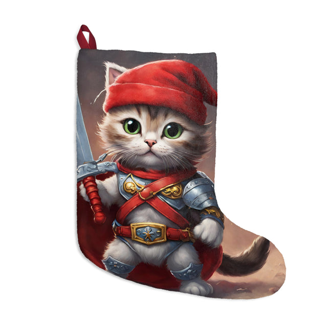 Christmas Stockings, Kids Adults Stockings, Cat Lovers Christmas Gift, Santa Warrior, Stockings with Cats, Kitten Stocking, Pet Holiday Gift
