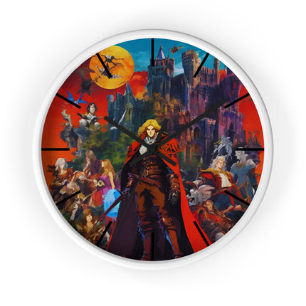 ACCURSED HERO OF THE NIGHT Video Game Inspired Abstract Collage Wall Art Clock