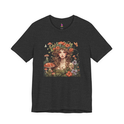 FLOWER GARDEN MAIDEN T-Shirt - Beautiful Botanical Fantasy Art Tee