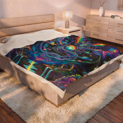 TRIPPY DRAGON KEEPER Psychedelic Blanket