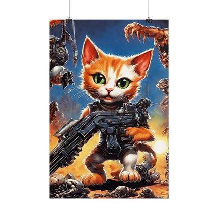 Cool Kids Poster, MECHANIMAL CLASH BATTLERS, Kitten Force, Cat Poster, Kitten Poster, Child's Bedroom Poster, Kids Wall Decor