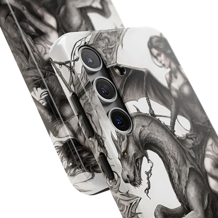 DRAGON AND MORPHING REPTILIAN BEAUTY Phone Case
