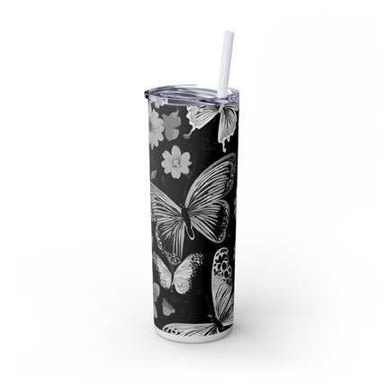 FLOWERS AND BUTTERFLIES Tumbler - Fitness Exercise Gym Workout Drink Holder