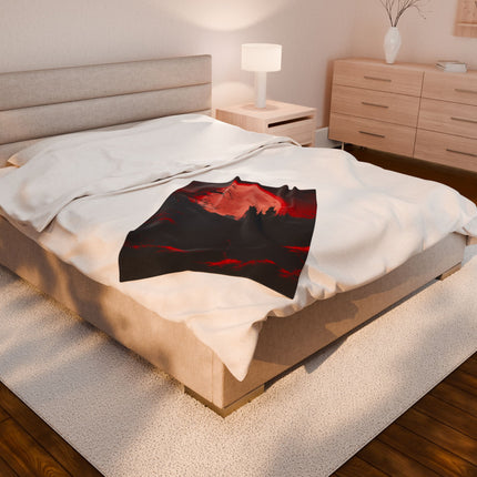 CURSED RING OF LUNAR BLOOD Fleece Throw Video Game Blanket