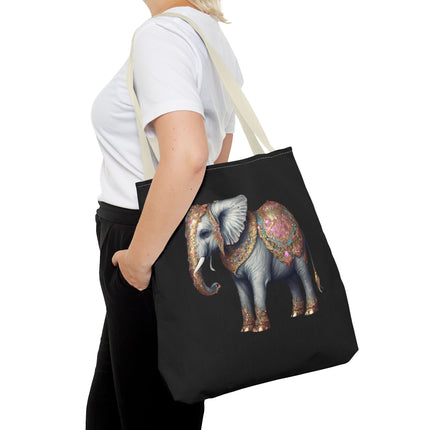 Personalized Elephant Gift Tote | Majestic Custom Grocery Bag | Jungle Lovers Office Travel Carrier | Wild Animal Business Traveler