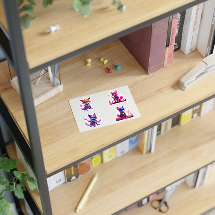 CRYSTAL GUARDIAN FOXES Kids Stickers
