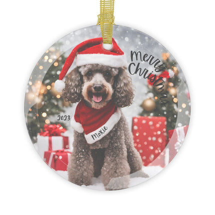 PERSONALIZED POODLE Christmas Ornament