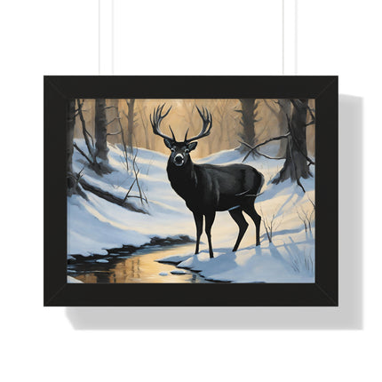 SUNSET CREEK BUCK - Deer Hunter Framed Wall Art