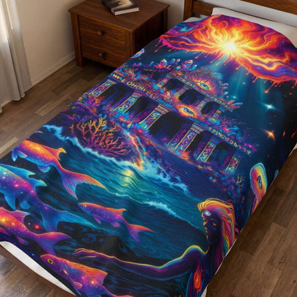 TEMPLE OF ATLANTIS Psychedelic Blanket