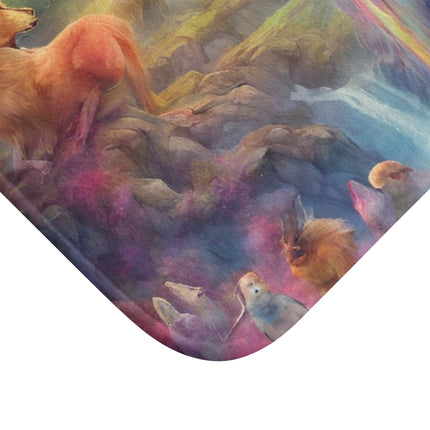 Unicorn Bath Mat, Mystical Animals, Girls Bathroom Rug, Home Living Toiletry Rug, Shower Mat