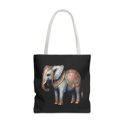 Personalized Elephant Gift Tote | Majestic Custom Grocery Bag | Jungle Lovers Office Travel Carrier | Wild Animal Business Traveler