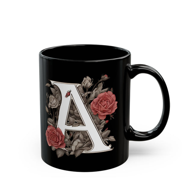 CUSTOM Personalized Letter A and Name Coffee Cup | Mom, Grandma, Aunt Gift