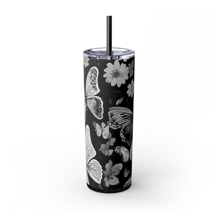 FLOWERS AND BUTTERFLIES Tumbler - Fitness Exercise Gym Workout Drink Holder