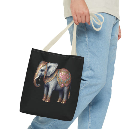 Personalized Elephant Gift Tote | Majestic Custom Grocery Bag | Jungle Lovers Office Travel Carrier | Wild Animal Business Traveler