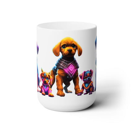 Cosmic Warrior Dogs, Galactic Crystal Guardian Coffee Mug