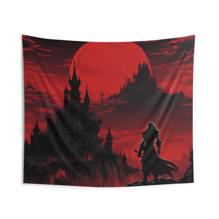 STANDING AT THE PRECIPICE OF EVIL Video Game Inspired Wall Tapestry