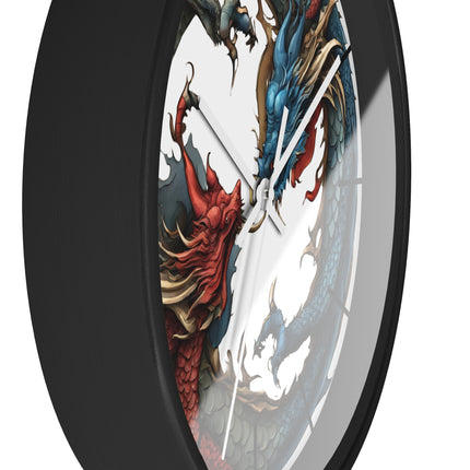 Dragon Clock - Yin Yang Dueling Serpents Wall Decor