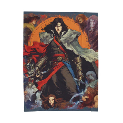 VANQUISHING EVIL AT THE DAWN OF LIGHT Video Game Inspired Abstract Collage Blanket